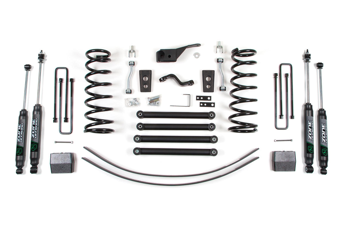 Zone Offroad 94-99 Dodge RAM 1500 5 Inch Coil Spring Lift Kit With Nitro Shocks - ZOND44N