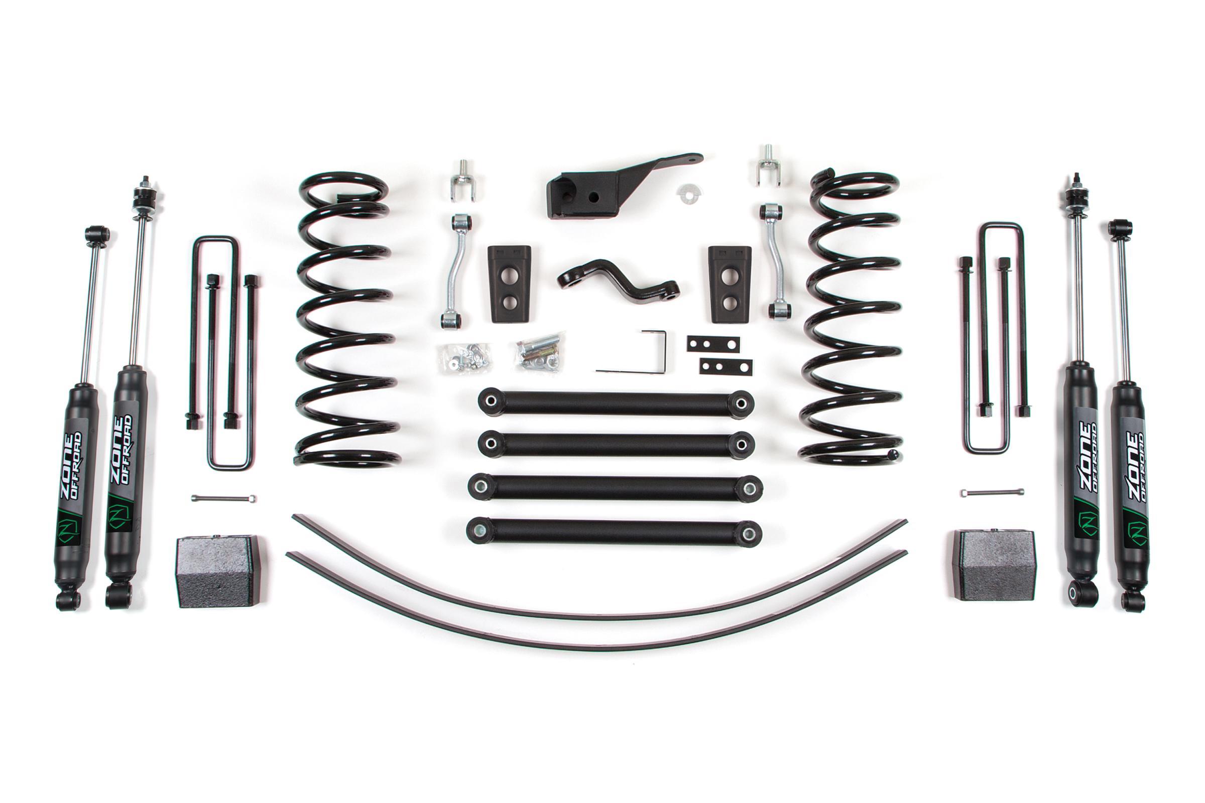 Zone Offroad 2000 Dodge RAM 1500 5.0 Inch Coil Spring Lift Kit With Nitro Shocks - ZOND45N