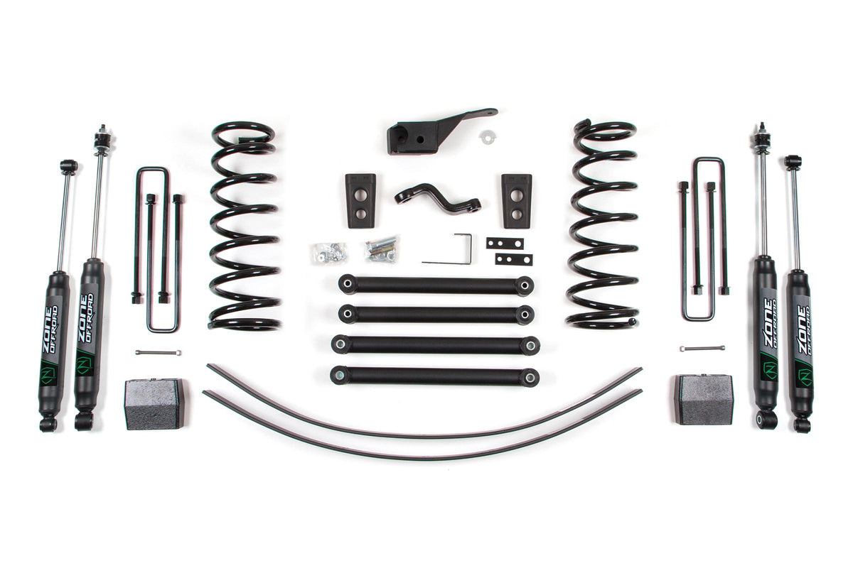 Zone Offroad 1994-1999 Dodge RAM 2500 5.0 Inch Lift Kit Fox Adventure Shocks - ZOND46F