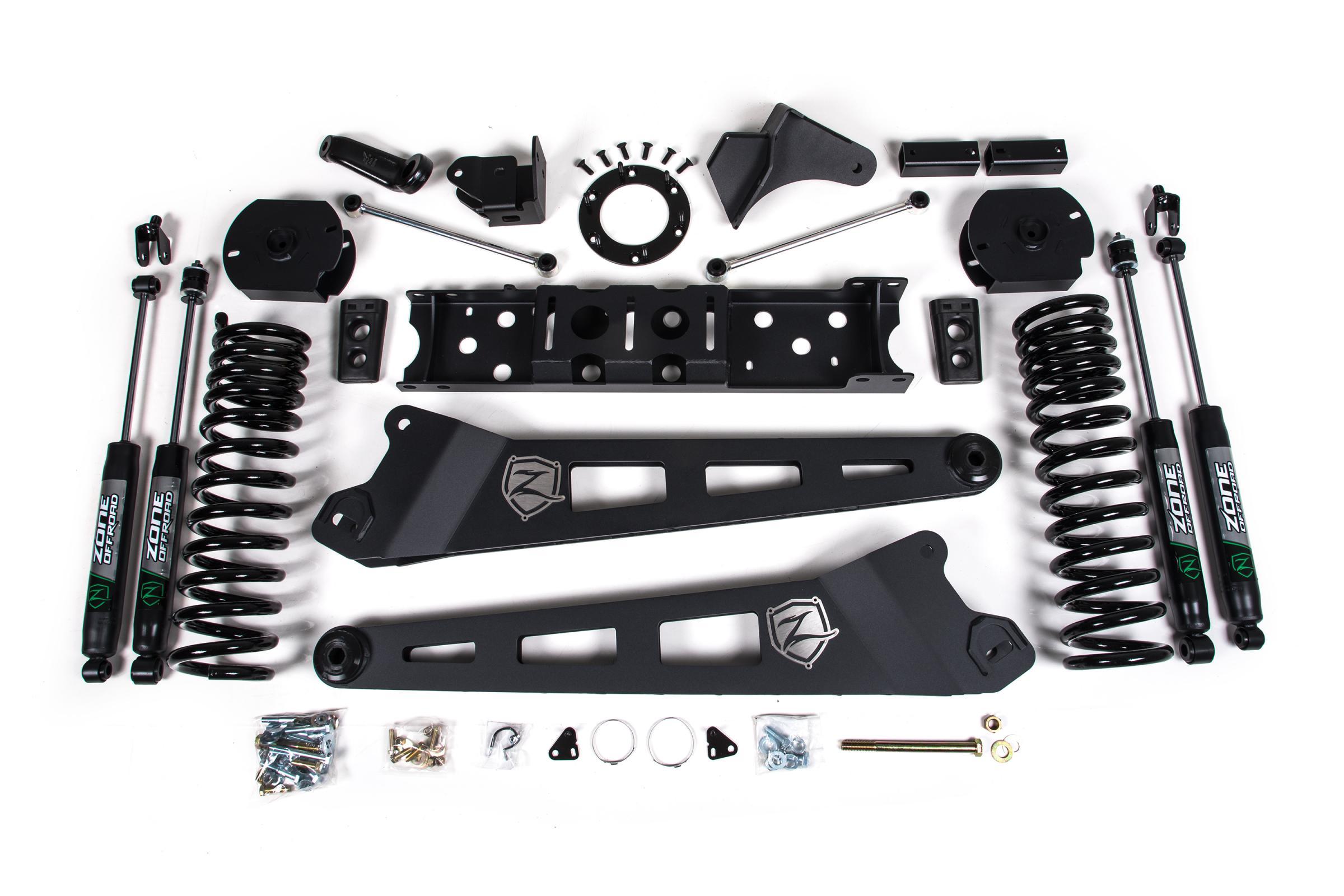 Zone Offroad 19-24 RAM 2500 4.5 Inch Radius Arm Diesel 6-Bolt T-Case Fox Adventure Shocks - ZOND78F