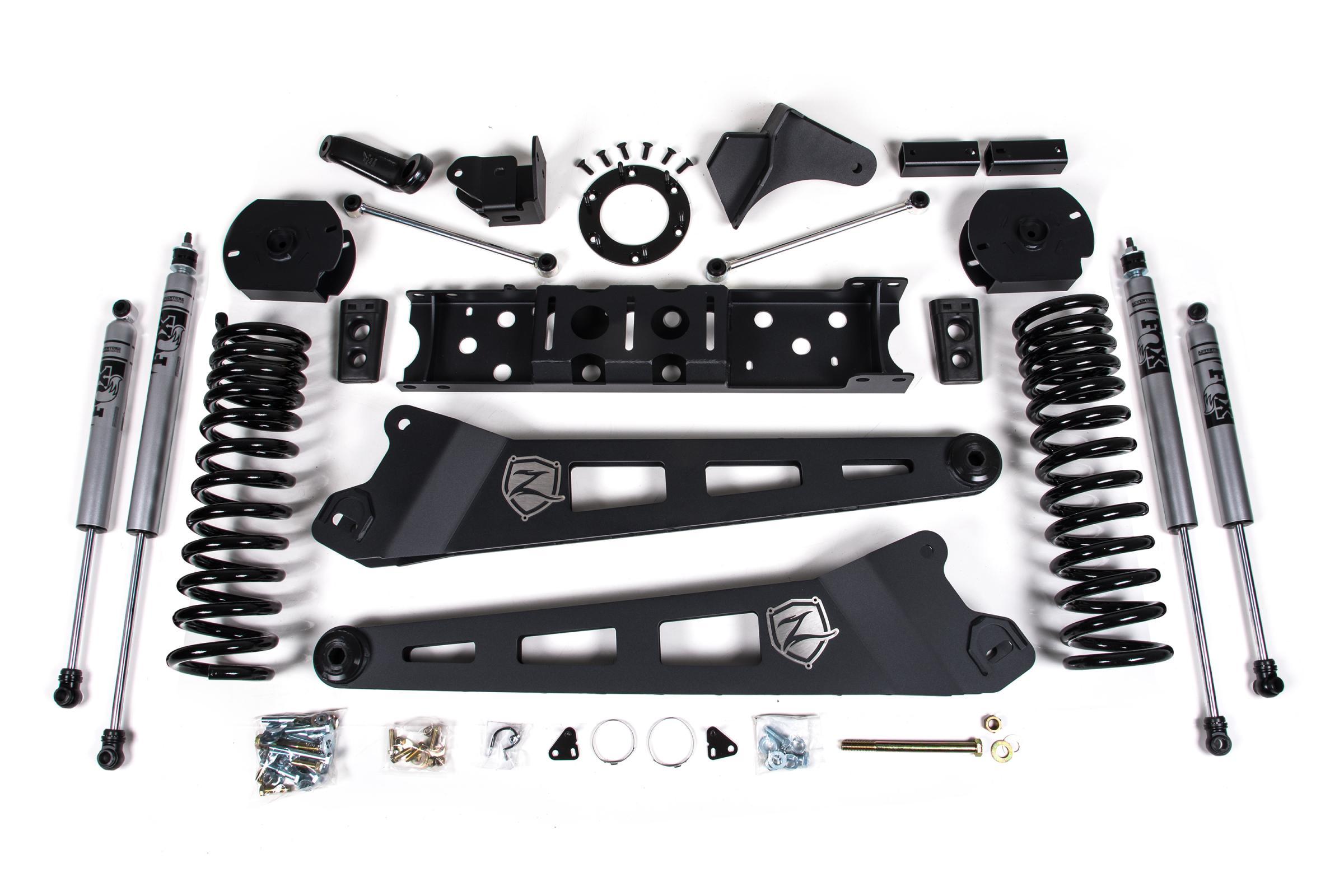 Zone Offroad 19-24 RAM 2500 4.5 Inch Radius Arm Diesel 6-Bolt T-Case Fox Adventure Shocks - ZOND78F