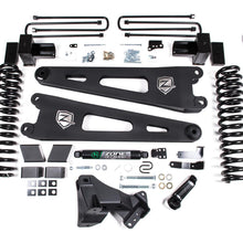 Zone Offroad 4" Lift Kit w/ Radius Arm - Black Rear Lift Kit w/ Factory Overload & Fox 2.0 Adventure Series Shocks (2017-2019 F-250/F-350) - ZONF108F