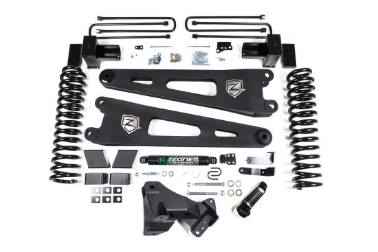 Zone Offroad 17-19 Ford F-250/350 Super Duty 4 Inch Radius Arm Lift Kit 2 Inch Rear Block Diesel 3 Leaf Main No shocks - ZONF109