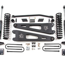 Zone Offroad 11-16 Ford F-250/F-350 Super Duty 4 Inch Radius Arm Lift Kit Gas With Overload Fox Adventure Shocks - ZONF28N