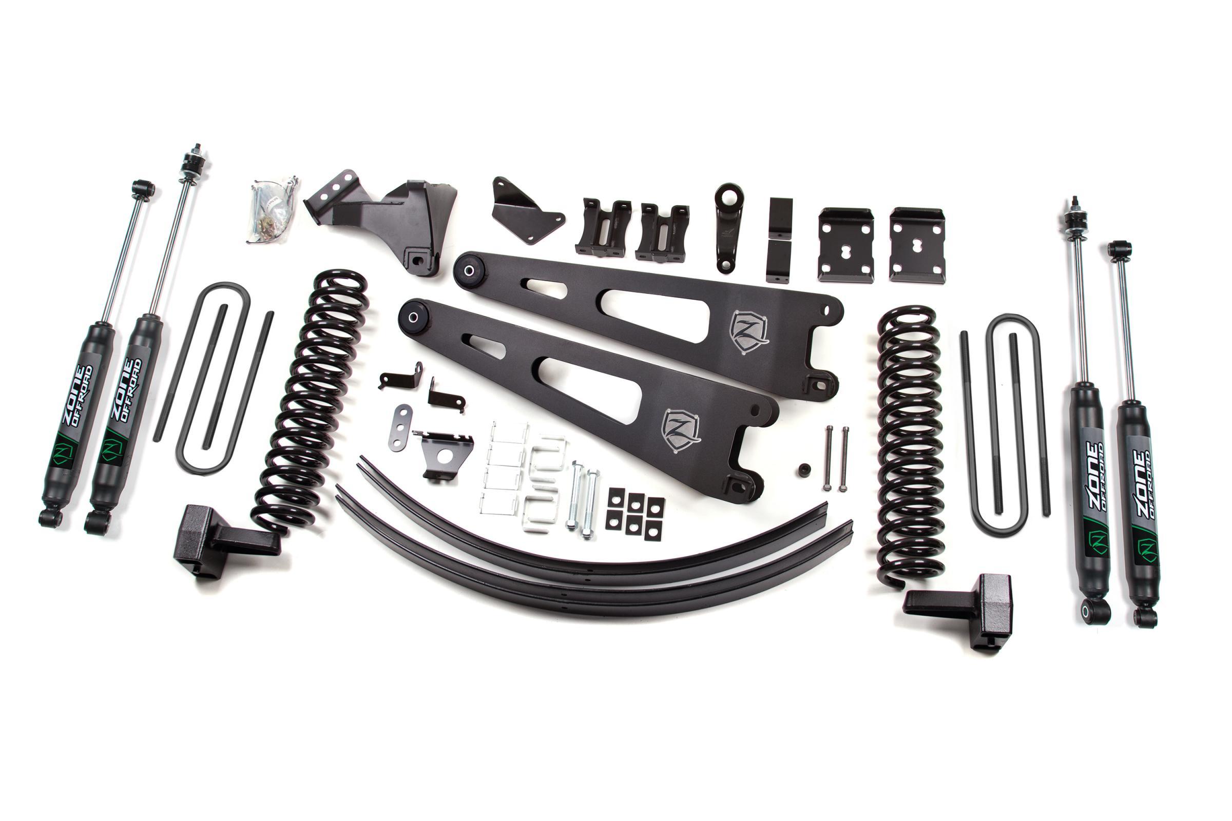 Zone Offroad 11-14 Ford F-250/F-350 Super Duty 6 Inch Lift Kit Diesel With Overload With Nitro Shocks - ZONF31N