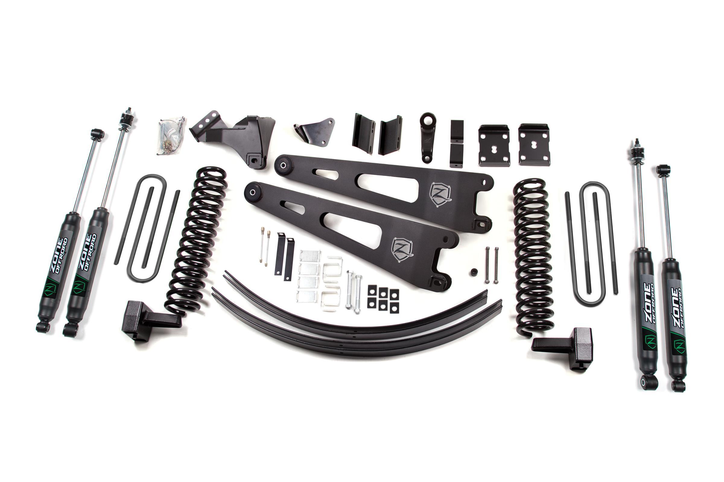 Zone Offroad 08-10 Ford F-250/F-350 Super Duty 6 Inch Lift Kit Diesel Without Overload With Nitro Shocks - ZONF34N