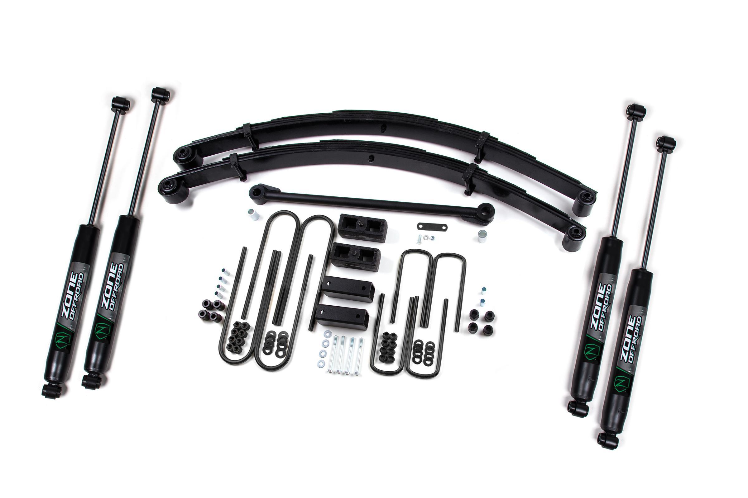 Zone Offroad 00-05 Ford Excursion 6 Inch Leaf Spring Lift Kit With Nitro Shocks - ZONF3N