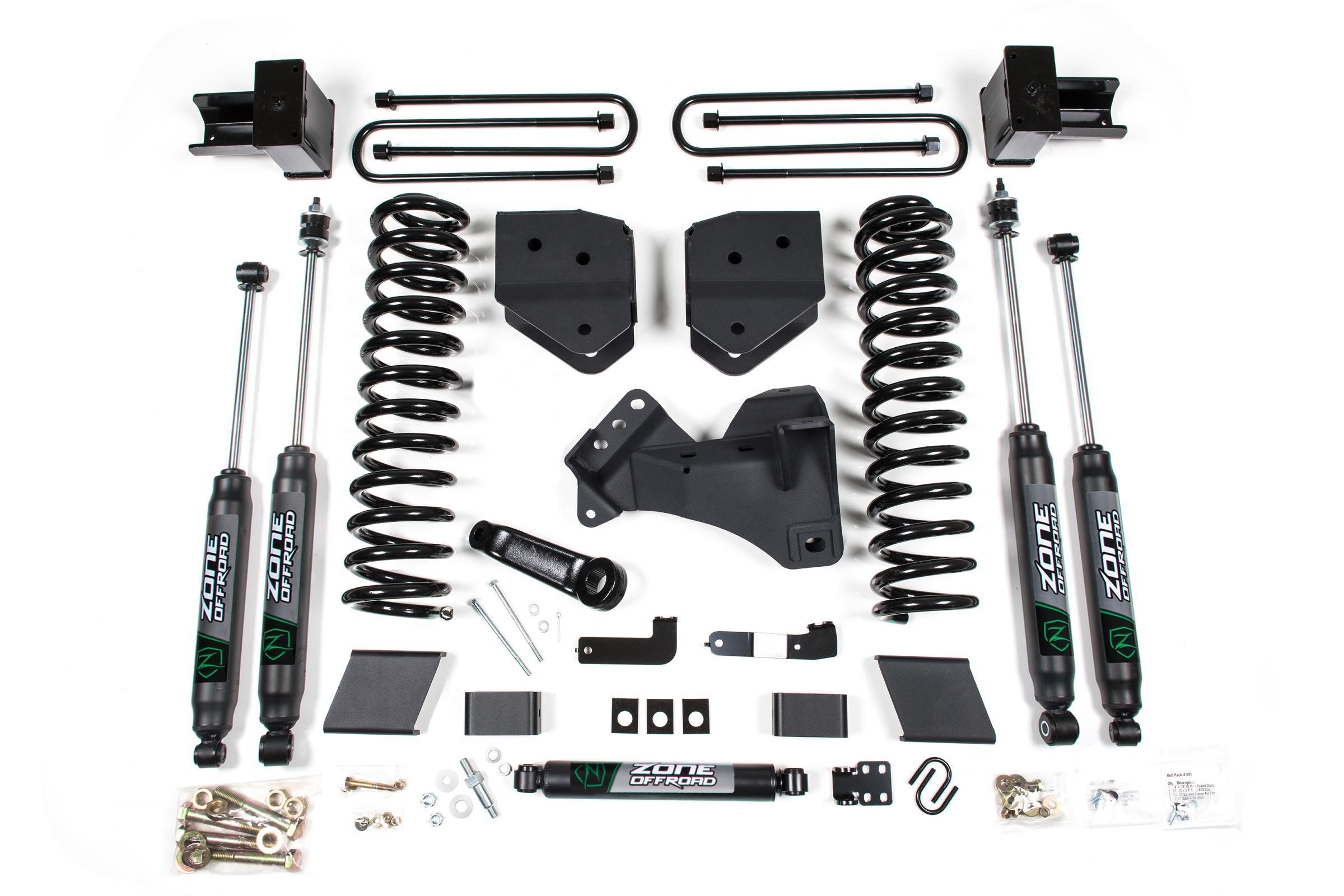 Zone Offroad 17-19 Ford F-250/350 Super Duty 4 Inch Diesel 3 Leaf Main With Nitro Shocks - ZONF50N