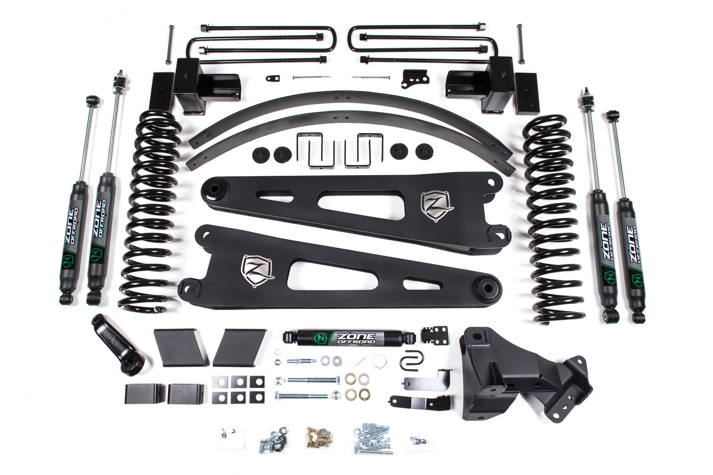 Zone Offroad 17-19 Ford F-250/350 Super Duty 6 Inch Diesel 3 Leaf Main With Nitro Shocks - ZONF52N