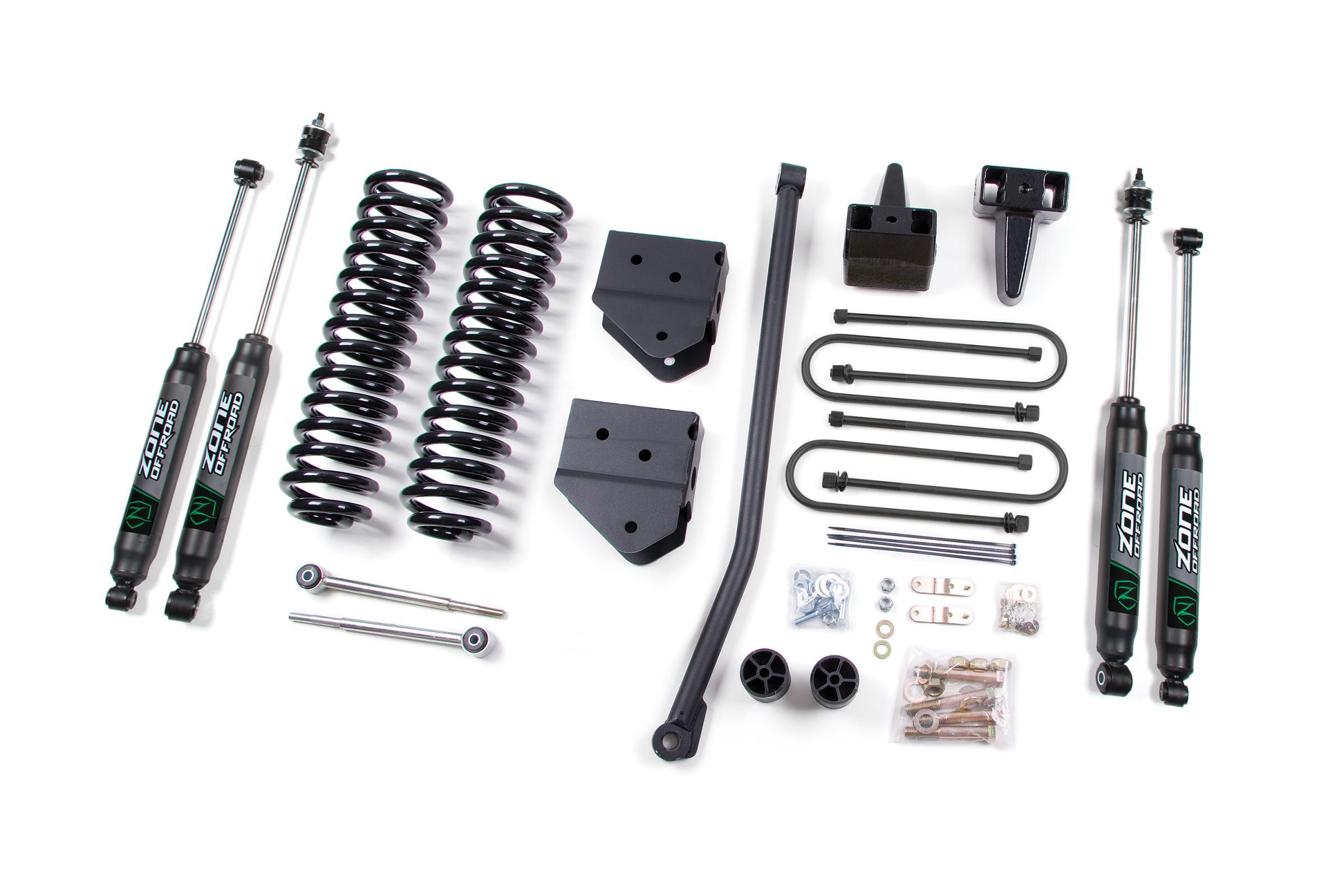 Zone Offroad 05-07 Ford F-250/F-350 Super Duty 4 Inch Lift Kit With Nitro Shocks - ZONF5N