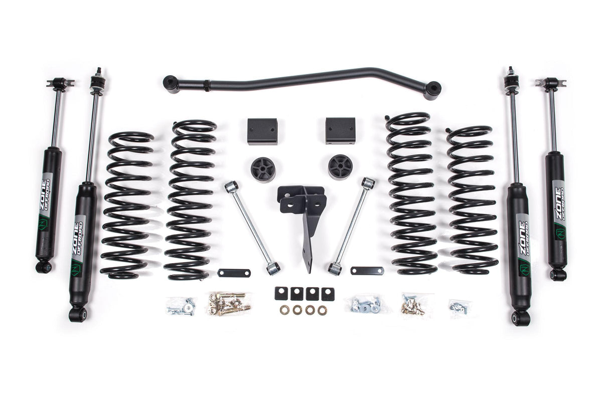 Zone Offroad 07-11 Jeep Wrangler JK 2 Door 4 Inch Coil Spring Lift Kit With Nitro Shocks - ZONJ14N