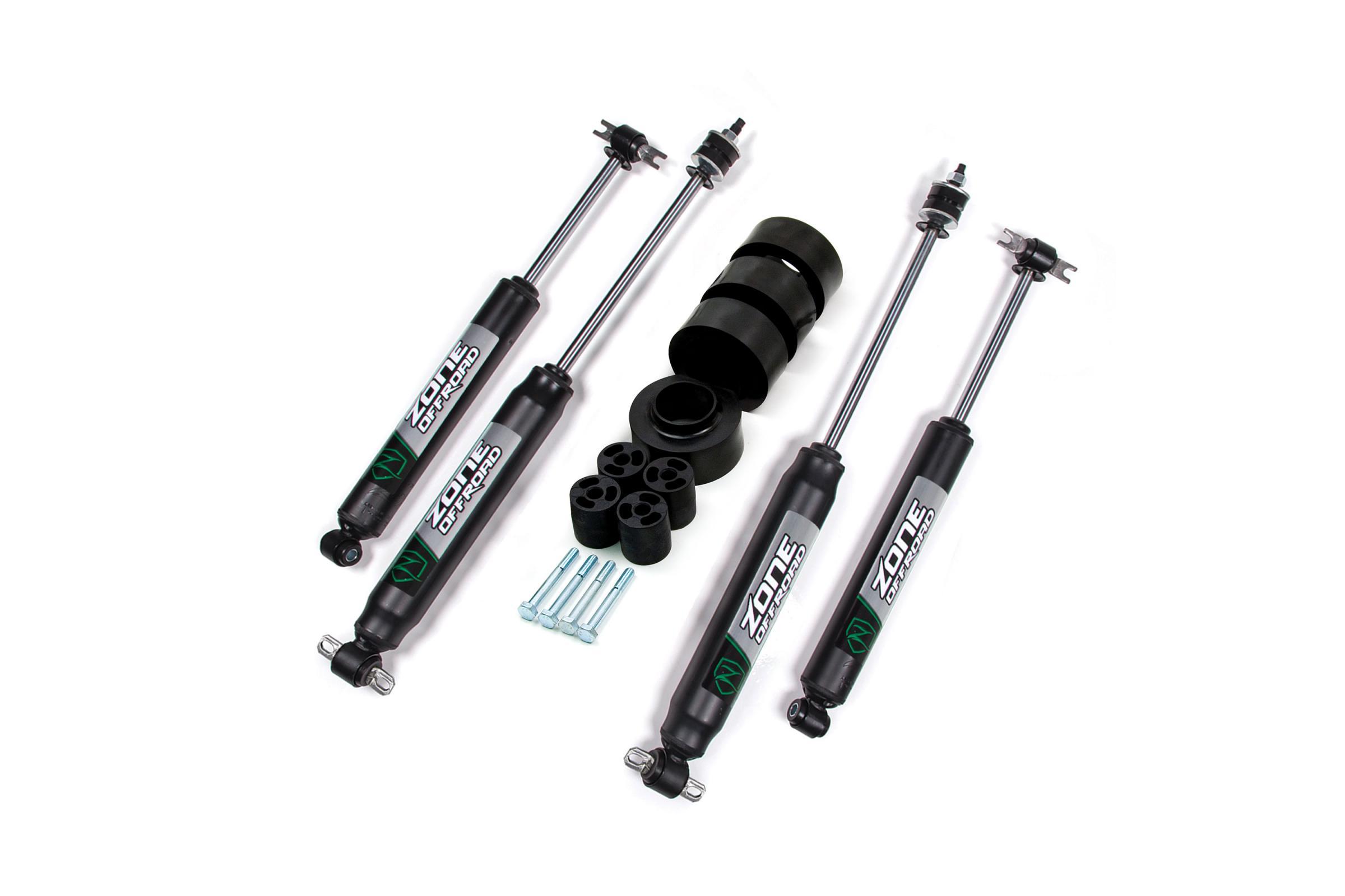 Zone Offroad 97-06 Jeep Wrangler TJ 1.75 Inch Lift Kit With Nitro Shocks - ZONJ1N