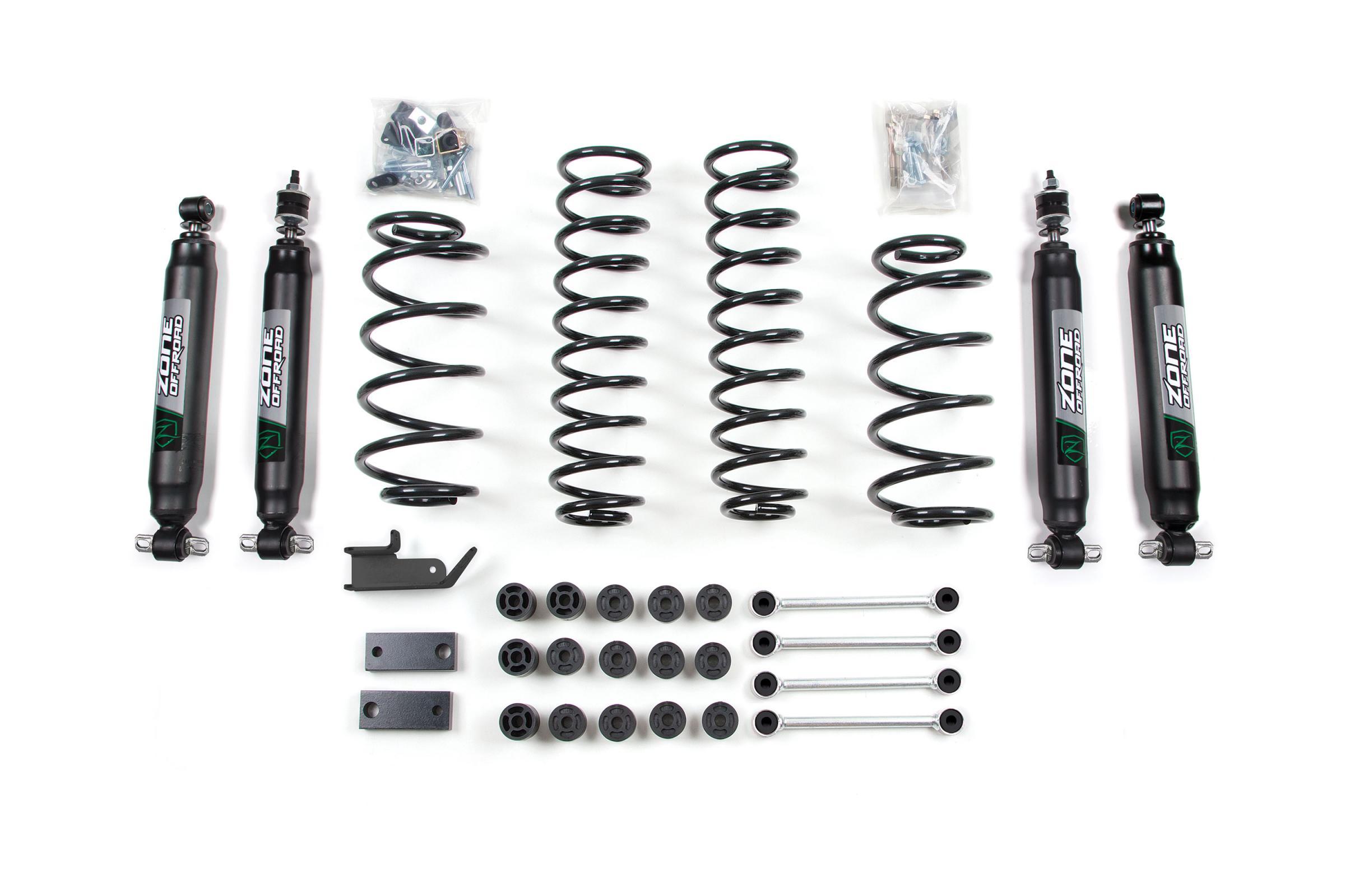 Zone Offroad 97-06 Jeep Wrangler TJ 4.25 Inch Combo Lift Kit With Nitro Shocks - ZONJ25N