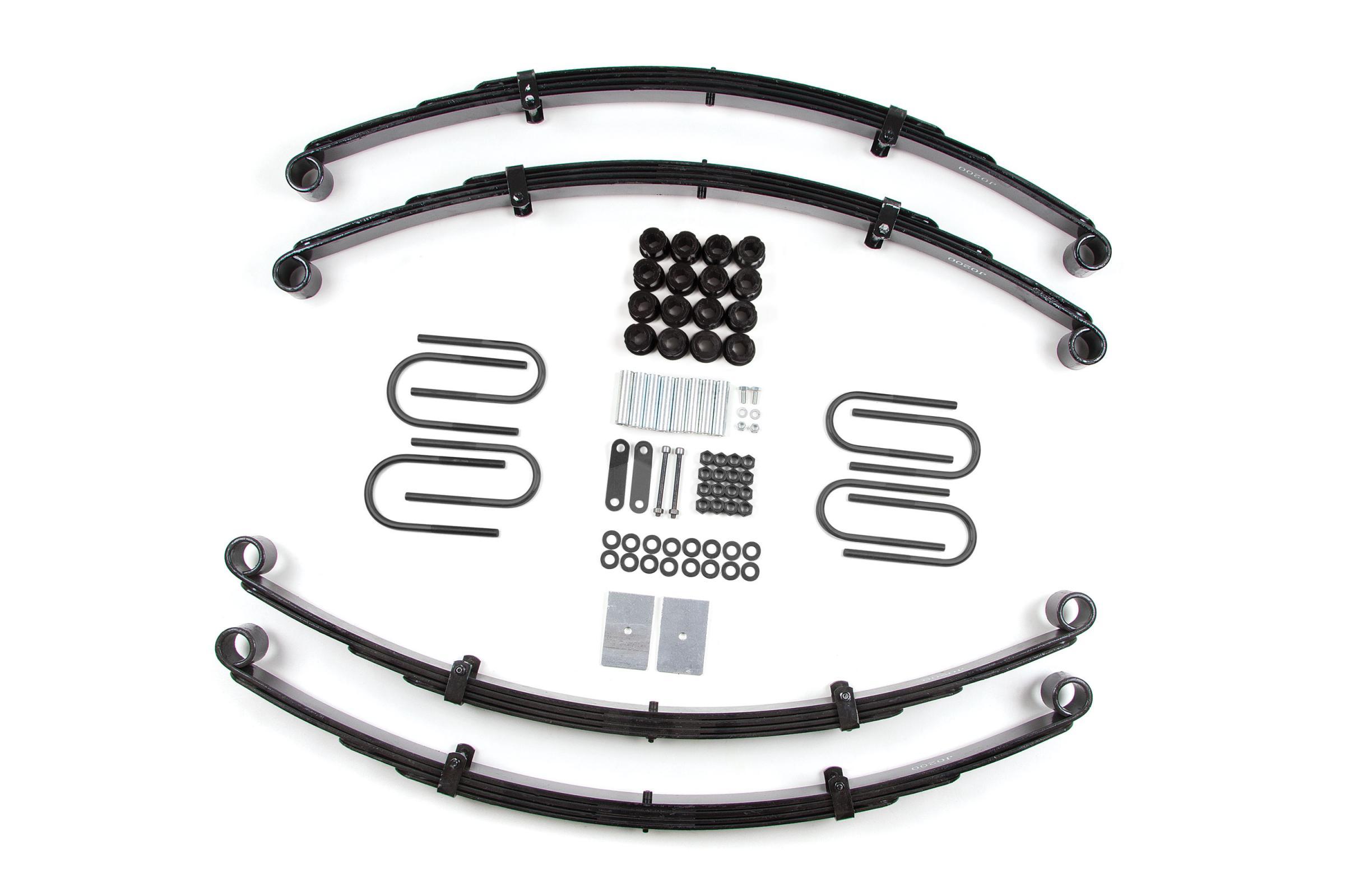 Zone Offroad 87-95 Jeep Wrangler YJ 2 Inch Leaf Spring Lift Kit With Nitro Shocks - ZONJ27N