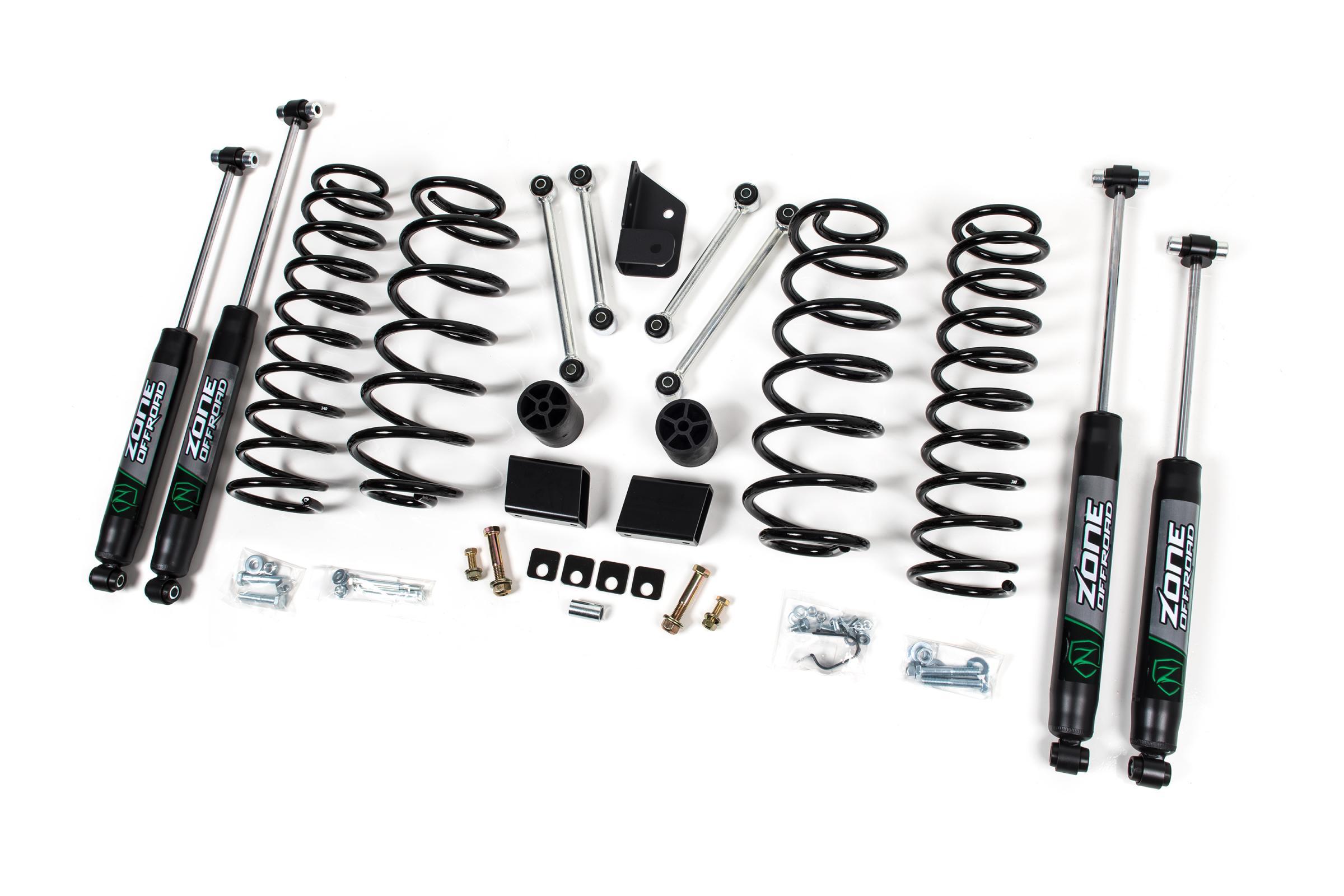 Zone Offroad 18-24 Jeep Wrangler JL 2 Door 3 Inch Lift Kit With Nitro Shocks - ZONJ33N