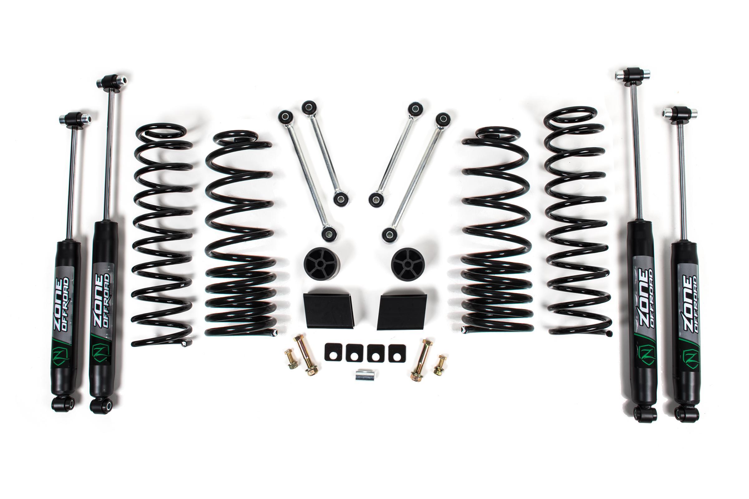 Zone Offroad 20-23 Jeep Gladiator JT 3 Inch Lift Kit Adv Series Shocks - ZONJ34F