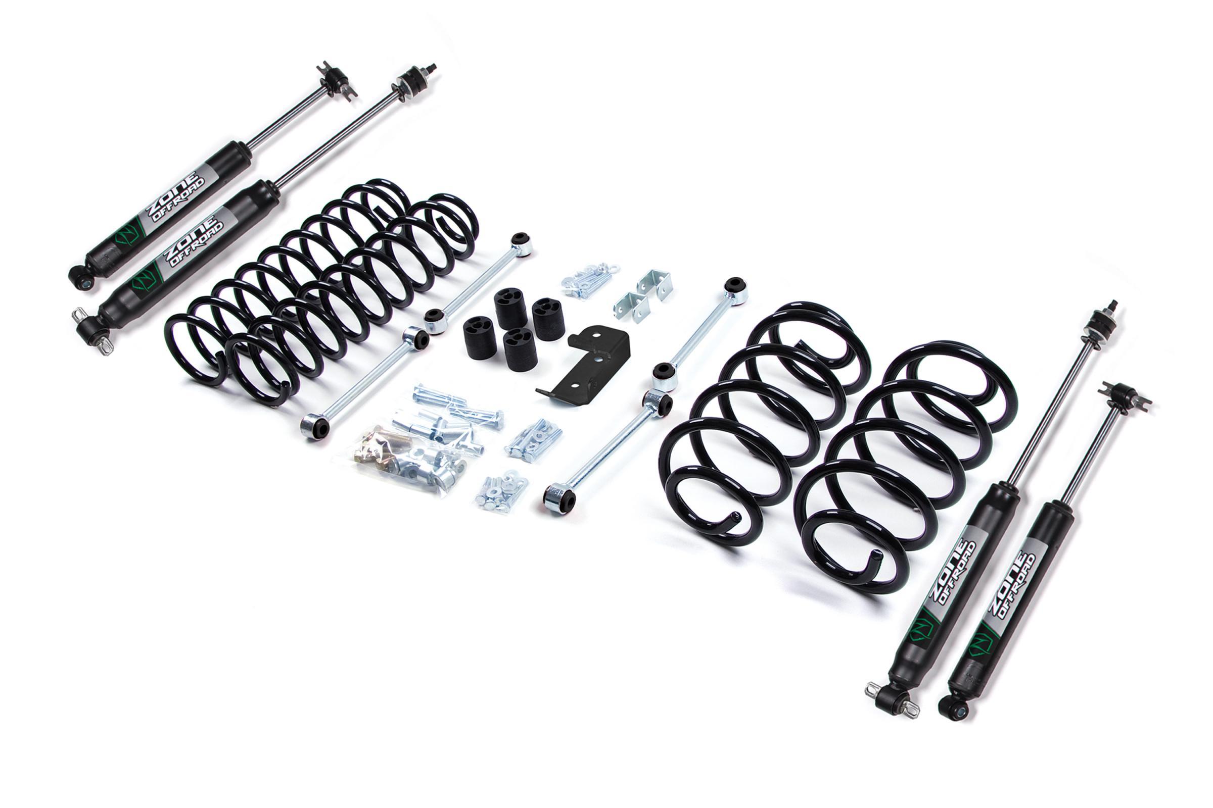 Zone Offroad 03-06 Jeep Wrangler TJ 3 Inch Coil Spring Lift Kit With Nitro Shocks - ZONJ3N
