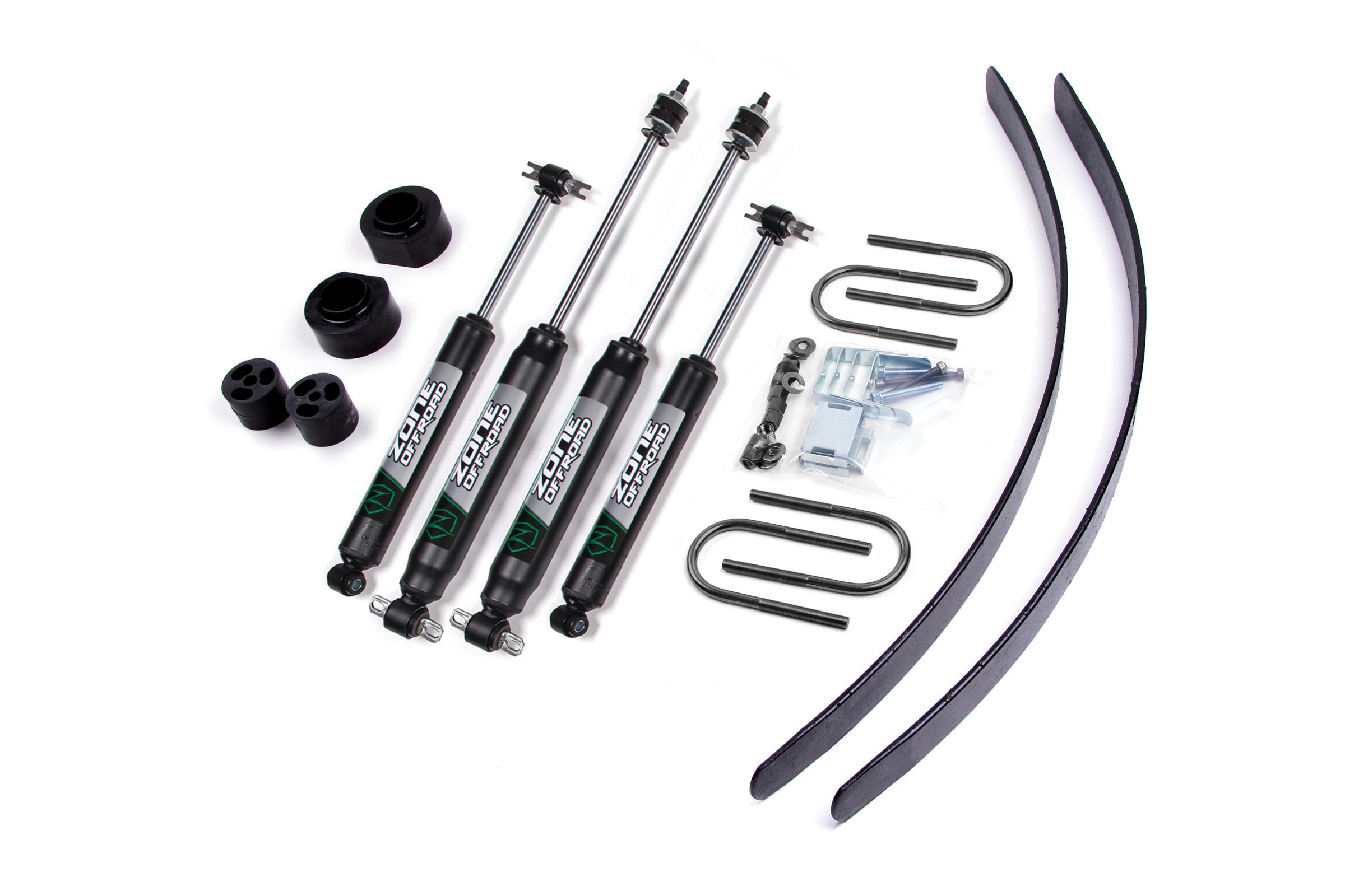 Zone Offroad 84-01 Jeep Cherokee XJ 2 Inch Lift Kit With Dana 35 Axle With Nitro Shocks - ZONJ5N