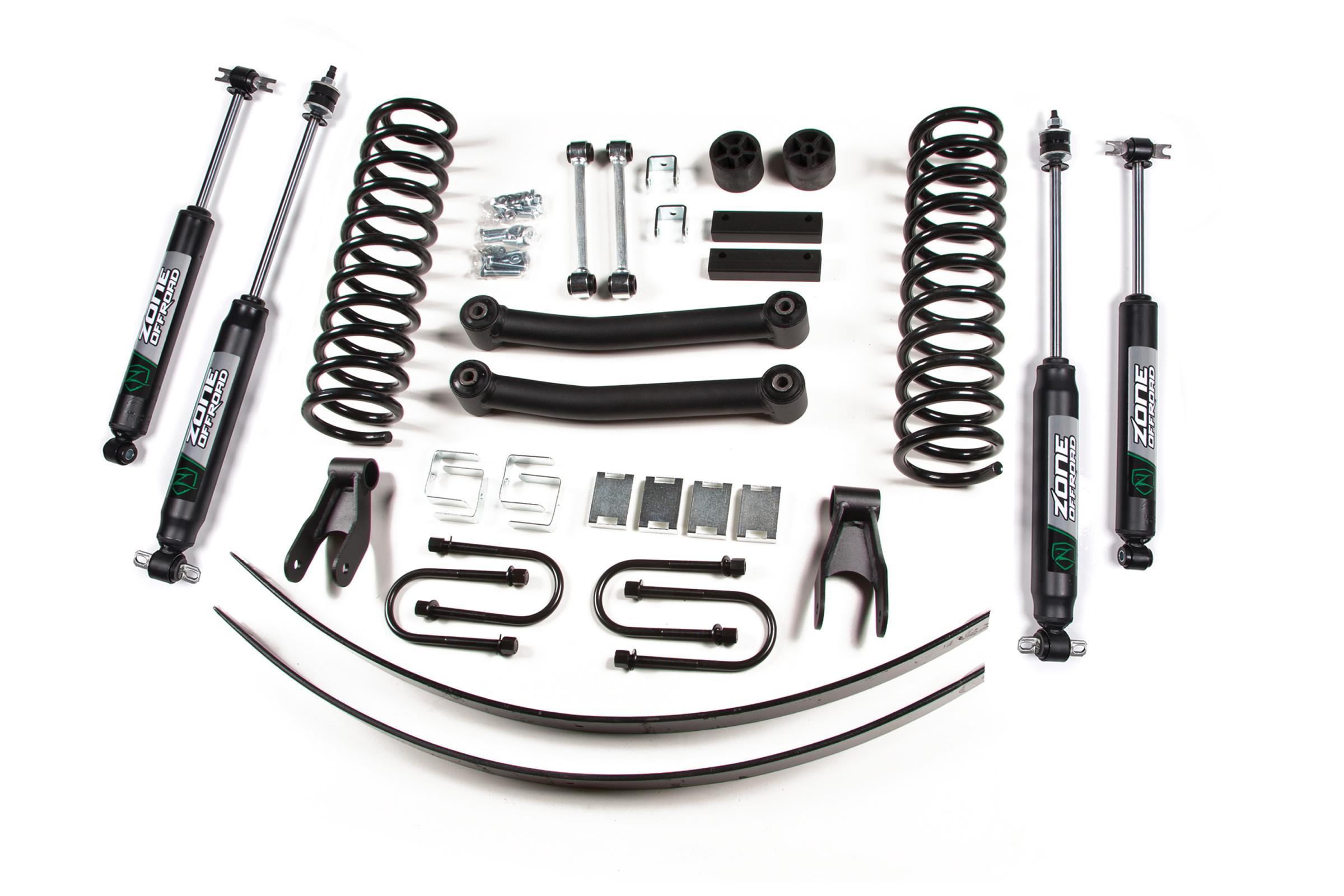 Zone Offroad 84-01 Jeep Cherokee XJ 4.5 Inch Coil Spring Lift Kit With Dana 35 Axle With Nitro Shocks - ZONJ9N
