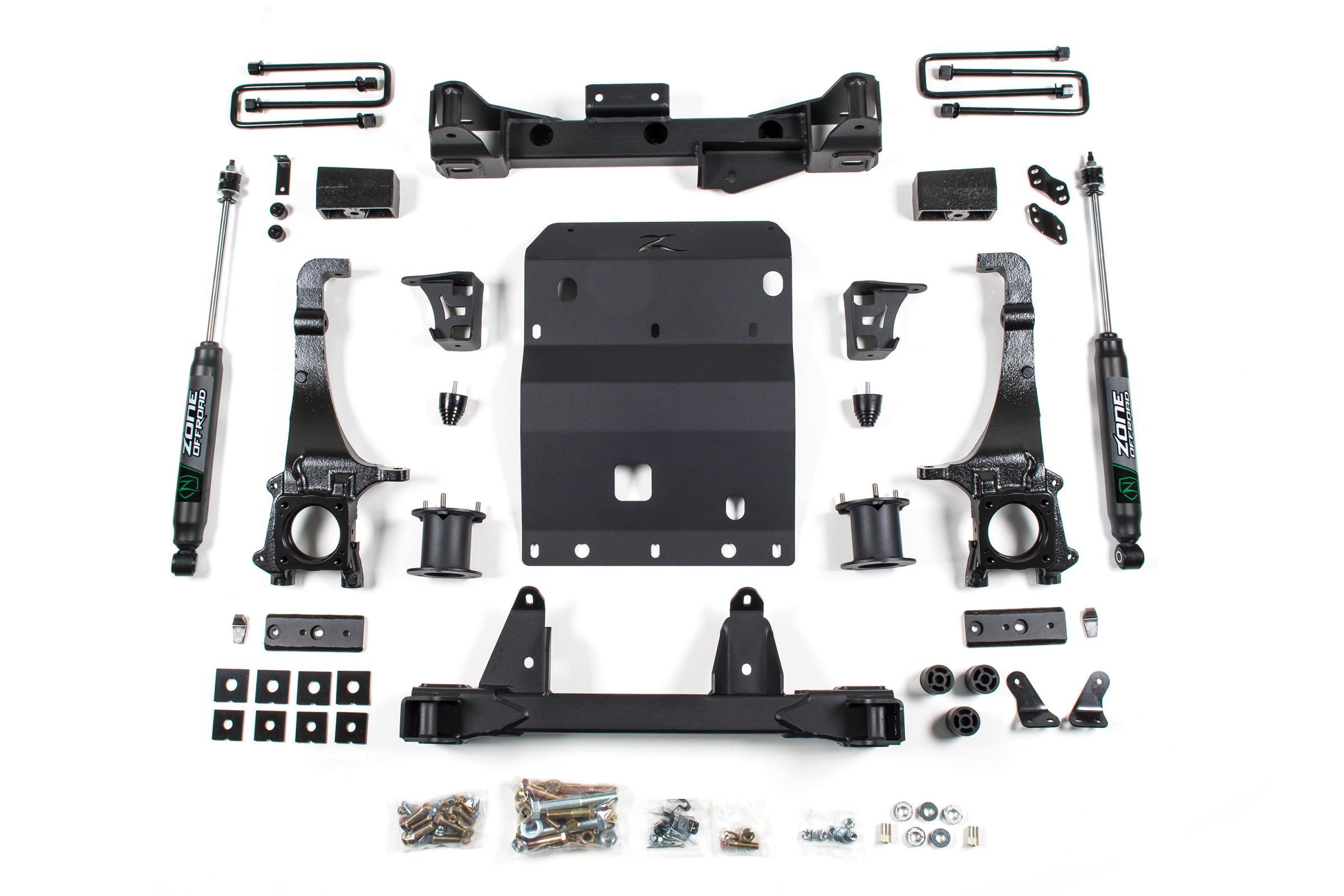 Zone Offroad 16-23 Toyota Tacoma 4 Inch Front 3 Inch Rear Lift Kit With Nitro Shocks - ZONT8N