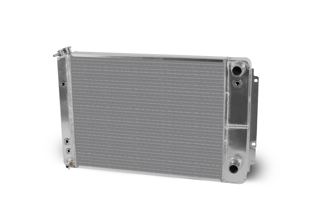AFCO Aluminum Satin Radiator 1966-67 Chevelle LSX Double Pass Crossflow With Transcooler AFCO - 84252-S-NA-Y