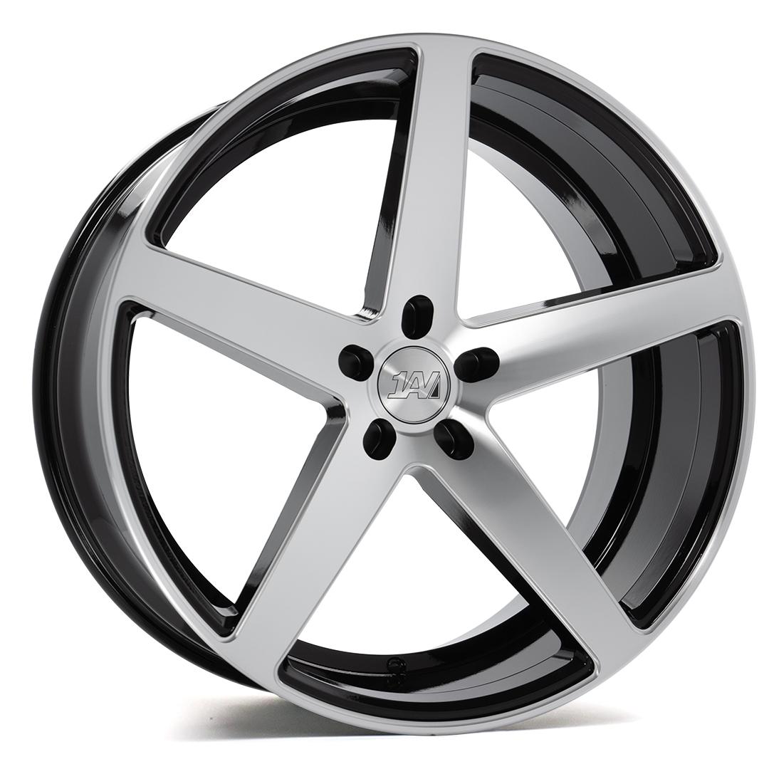 1AV ZX9 Wheel - 22x9, 5x112, Black And Polished Face - 9022BLNK35ZX9BP-5x112
