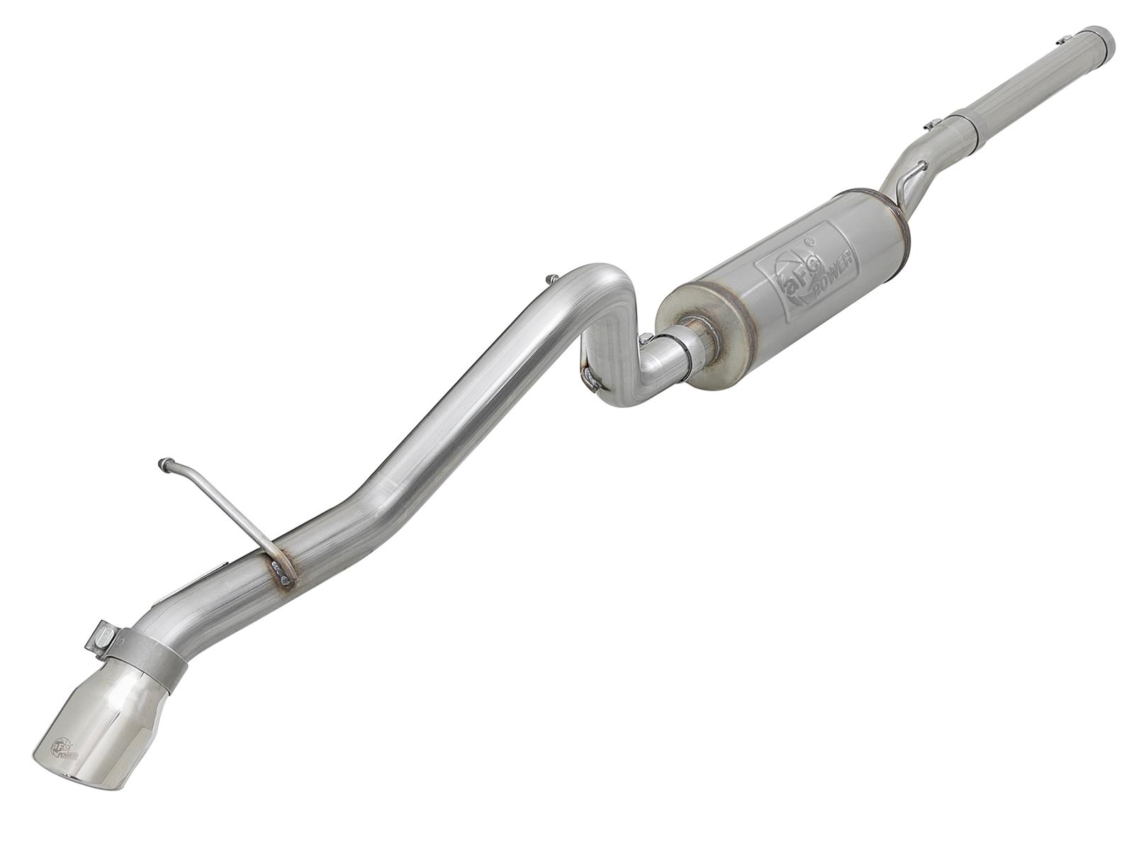 AFE MACH Force-Xp 2-1/2 IN 409 Stainless Steel Cat-Back Hi-Tuck Exhaust Polished Tip - 49-48057-P