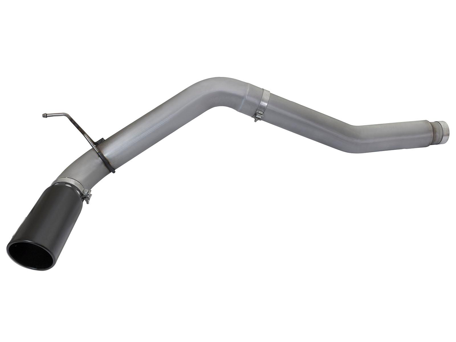 AFE Large Bore-HD 5 IN DPF-Back Stainless Steel Exhaust System w/Black Tip (2016-2019 Titan XD) - 49-46112-B