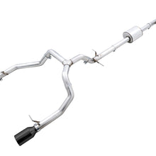 AWE 0FG Catback Split Rear Exit Exhaust for 4th Gen Silverado/Sierra 1500 5.3L (Flat Bumper) - Dual Diamond Black Tips - 3015-33206