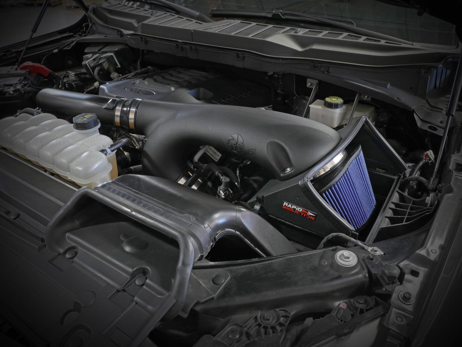 AFE Rapid Induction Cold Air Intake System w/ Pro 5R Filter (2021-2025 Ford F-150 V6-3.5L (tt)) - 52-10010R