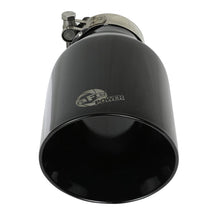 AFE MACH Force-Xp 409 Stainless Steel Clamp-on Exhaust Tip Black (2-1/2 IN Inlet x 4-1/2 IN Outlet x 9 IN L) - 49T25454-B091