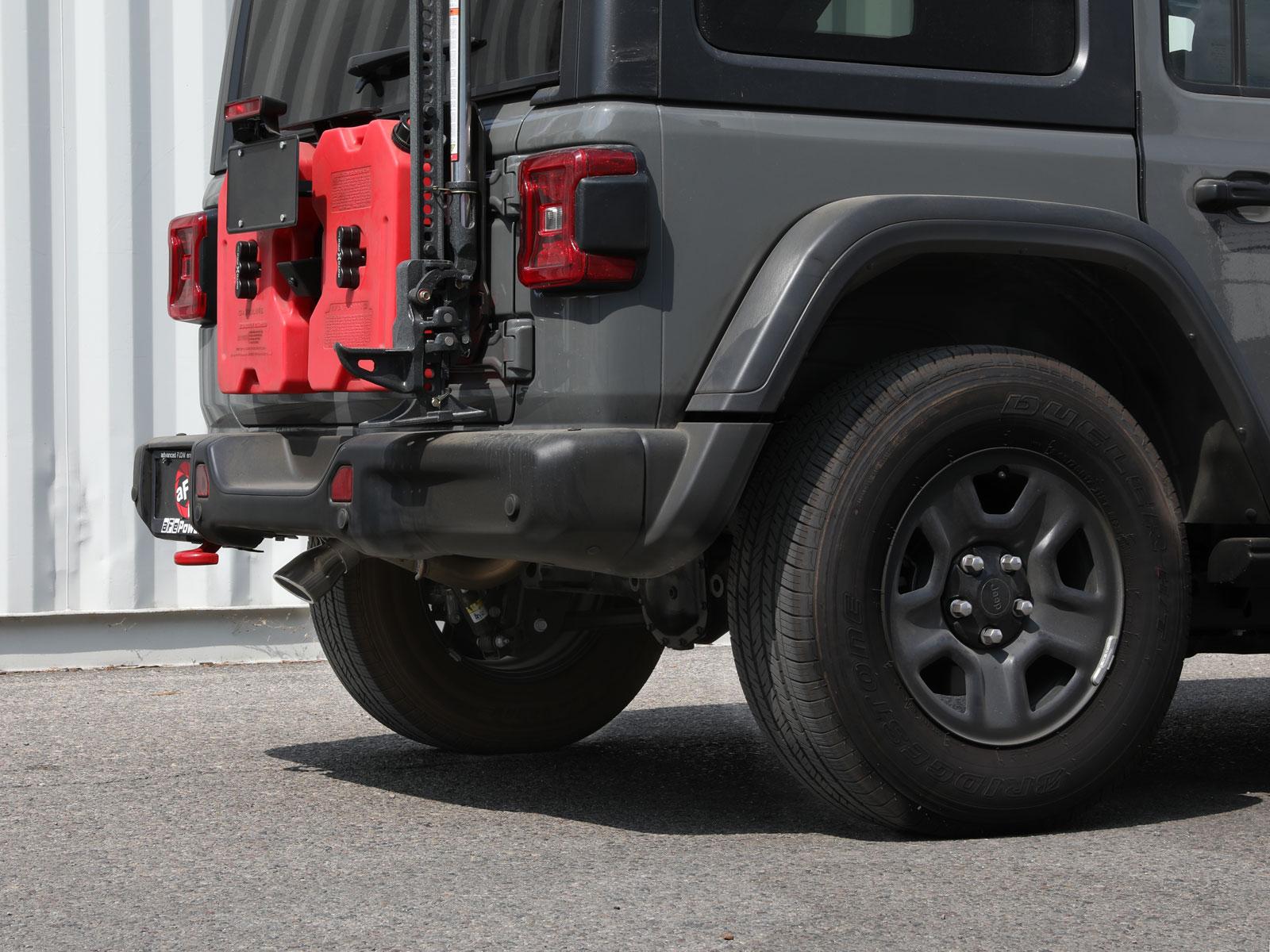 AFE Axle-Back Exhaust System (2018-2020 Jeep Wrangler L4-2.0L(t) / V6-3.6L) - 49-48070-1P
