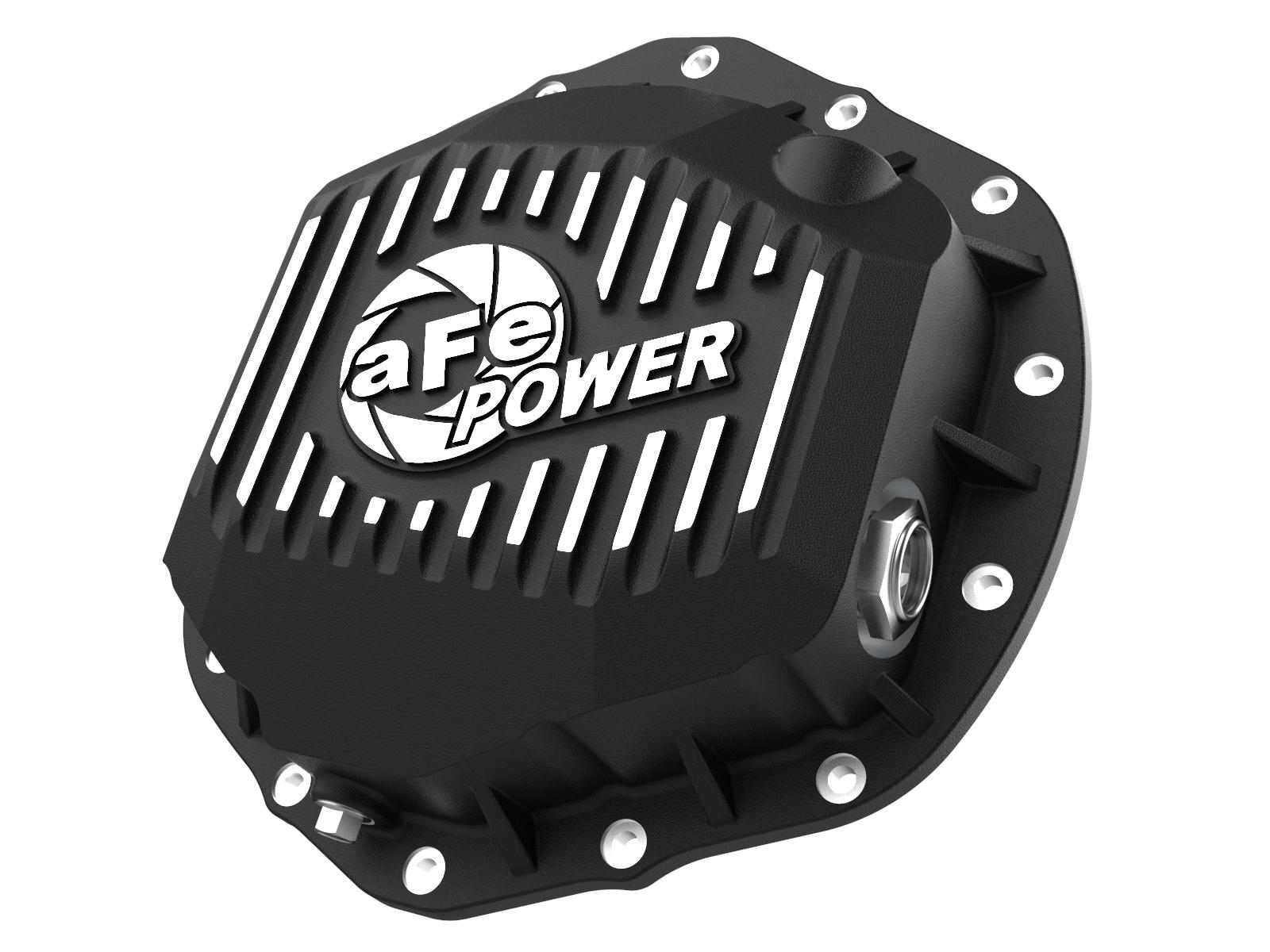 AFE Pro Series Rear Differential Cover Black w/ Machined Fins (GM Diesel Trucks 2020 V8-6.6L (td) L5P) - 46-71260B