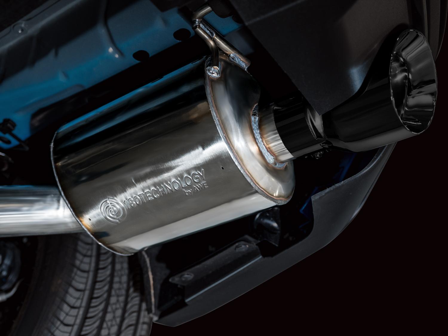 AWE Touring Edition Catback Exhaust - Dual Diamond Black Tips (2024-2026 Mustang GT) - 3015-33650