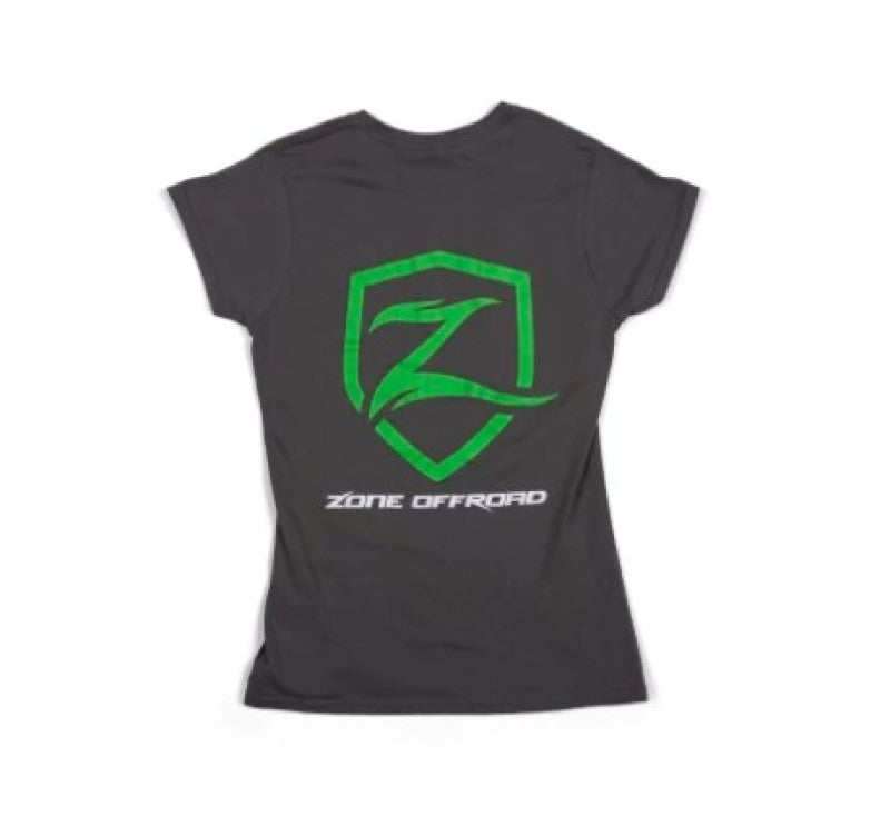 Zone Offroad Charcoal Gray Premium Cotton T-Shirt w/ Zone Offroad Logo - Womens - Large - ZONU9163L