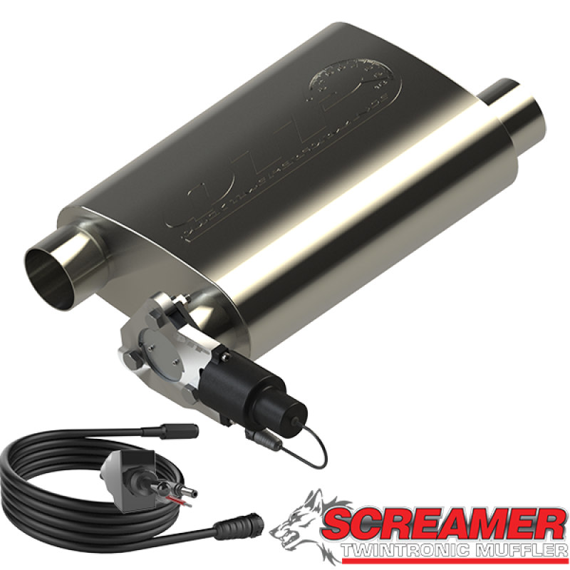 QTP 2.50 Inch QTP Reverse Screamer Twintronic Muffler - 13251C