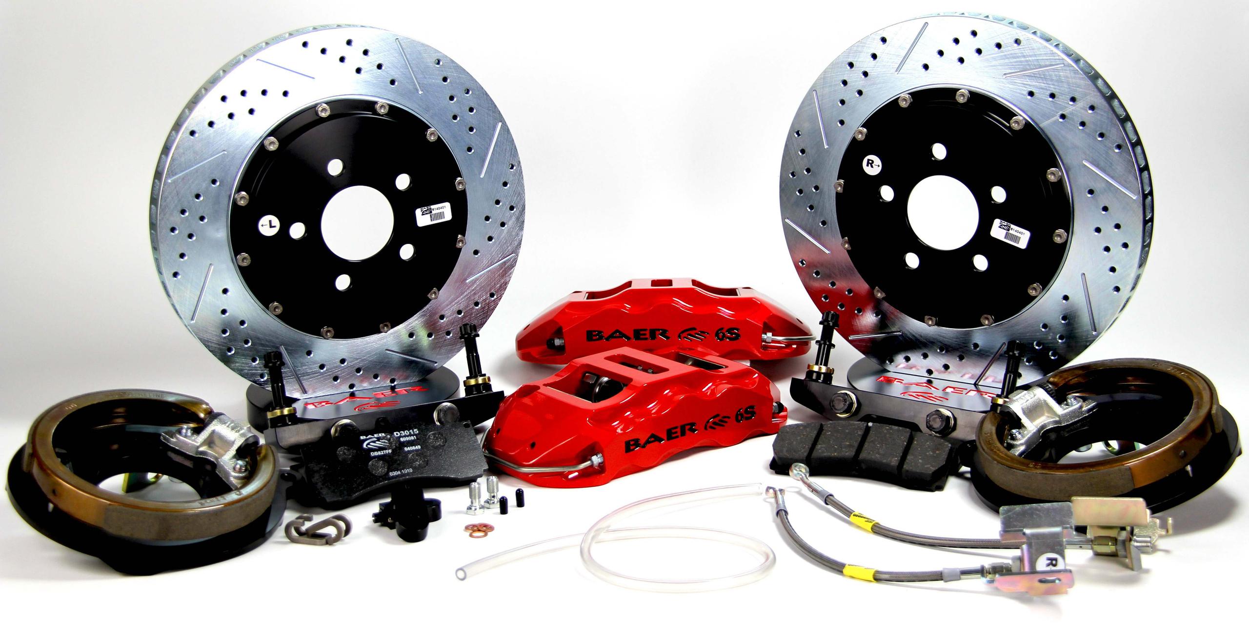Baer 14" Extreme+ Rear Brake Kit, Fire Red, SDZ - 4262098FR
