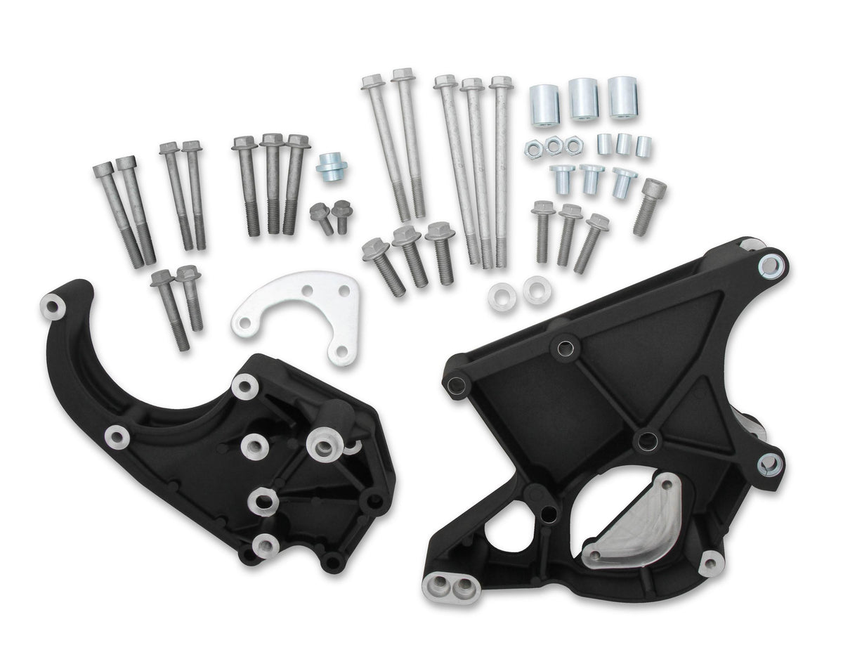 Holley LS/LT Accessory Drive Bracket - Passenger's &amp; Driver's Side Brackets Black.  - 20-132BK
