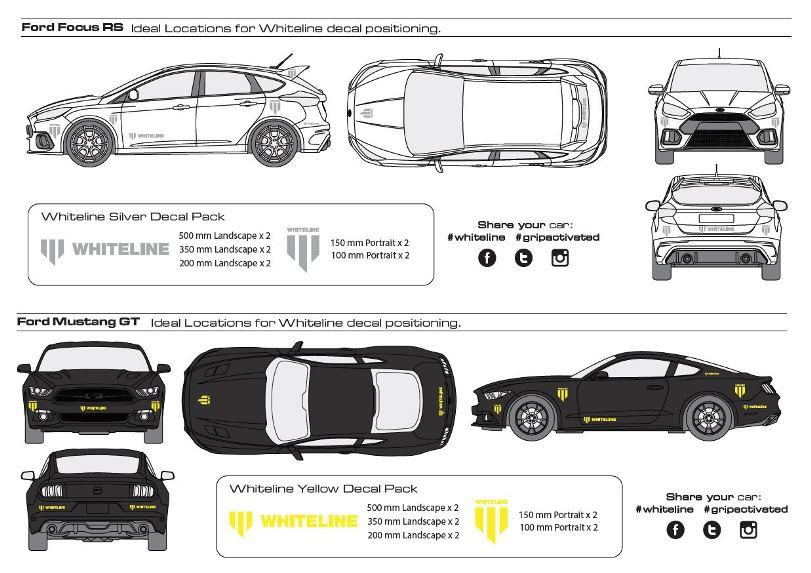 Whiteline Performance Decal Kits - KWM002