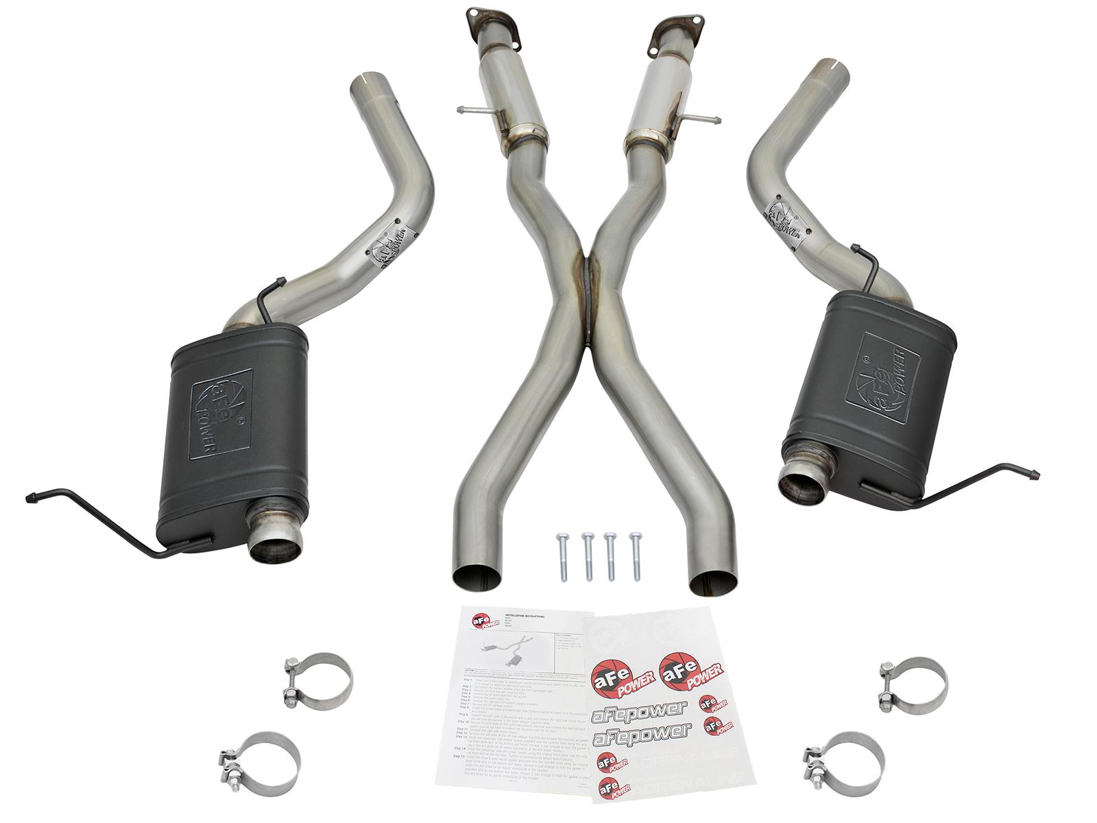 AFE MACH Force-Xp 3 IN 304 Stainless Steel Cat-Back Exhaust System w/ Resonator (2012-2021 Grand Cherokee, Grand Cherokee, Grand Cherokee) - 49-38059