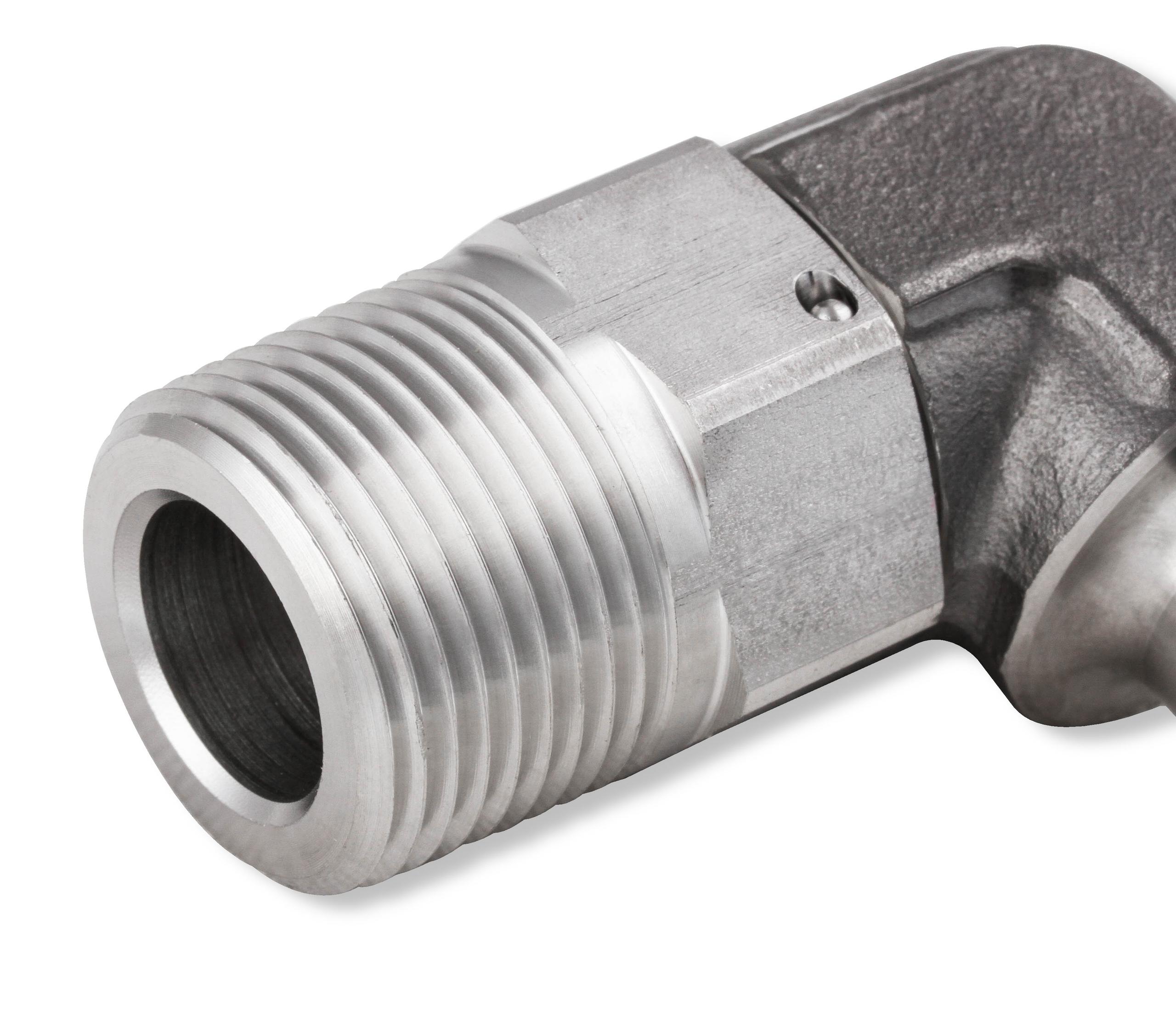 Earls Stainless Steel 90 Deg. Npt Swivel Hose End - Fitting Size: 5/8 In. Male Npt Swivel To 1/2 In. Hose Barb - SS988410ERL