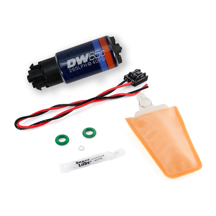 DeatschWerks 265lph compact fuel pump with clips w/ 1006 install kit (2000-2011 Elise, Exige, Celica, Corolla, Matrix, MR2 Spyder) - 9-652-1006