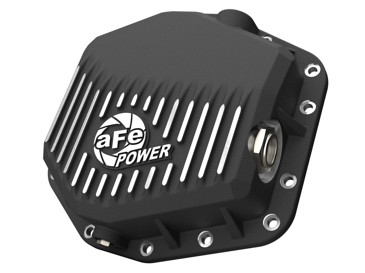 AFE Pro Series Rear Differential Cover Black w/ Machined Fins (2022-2025 Bronco Raptor) - 46-71460B