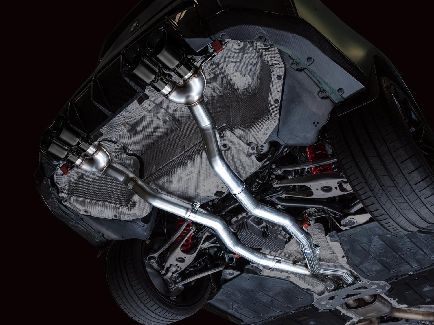 AWE Track Edition Catback Exhaust - Diamond Black Tips (2021+ BMW G8X M3 / M4) - 3020-42482