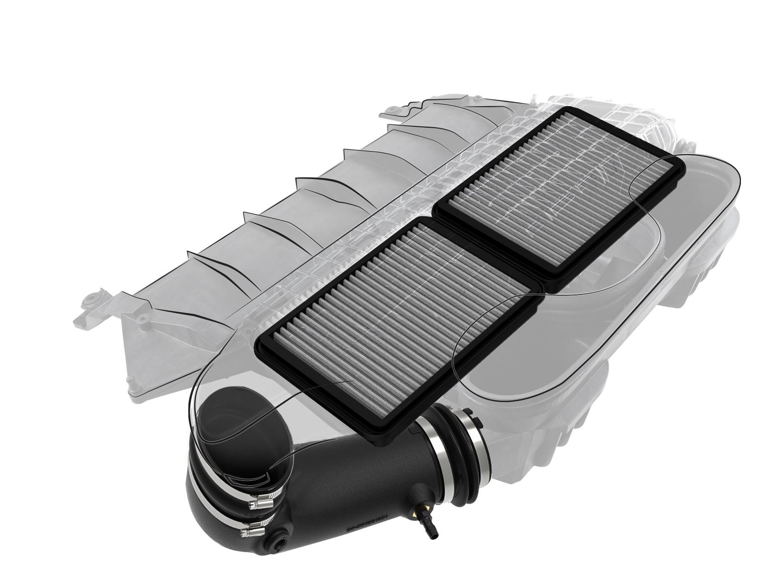 AFE Super Stock Induction System w/ Pro DRY S Filter RAM 1500 TRX 21-23 V8-6.2L (sc) - 55-10014D