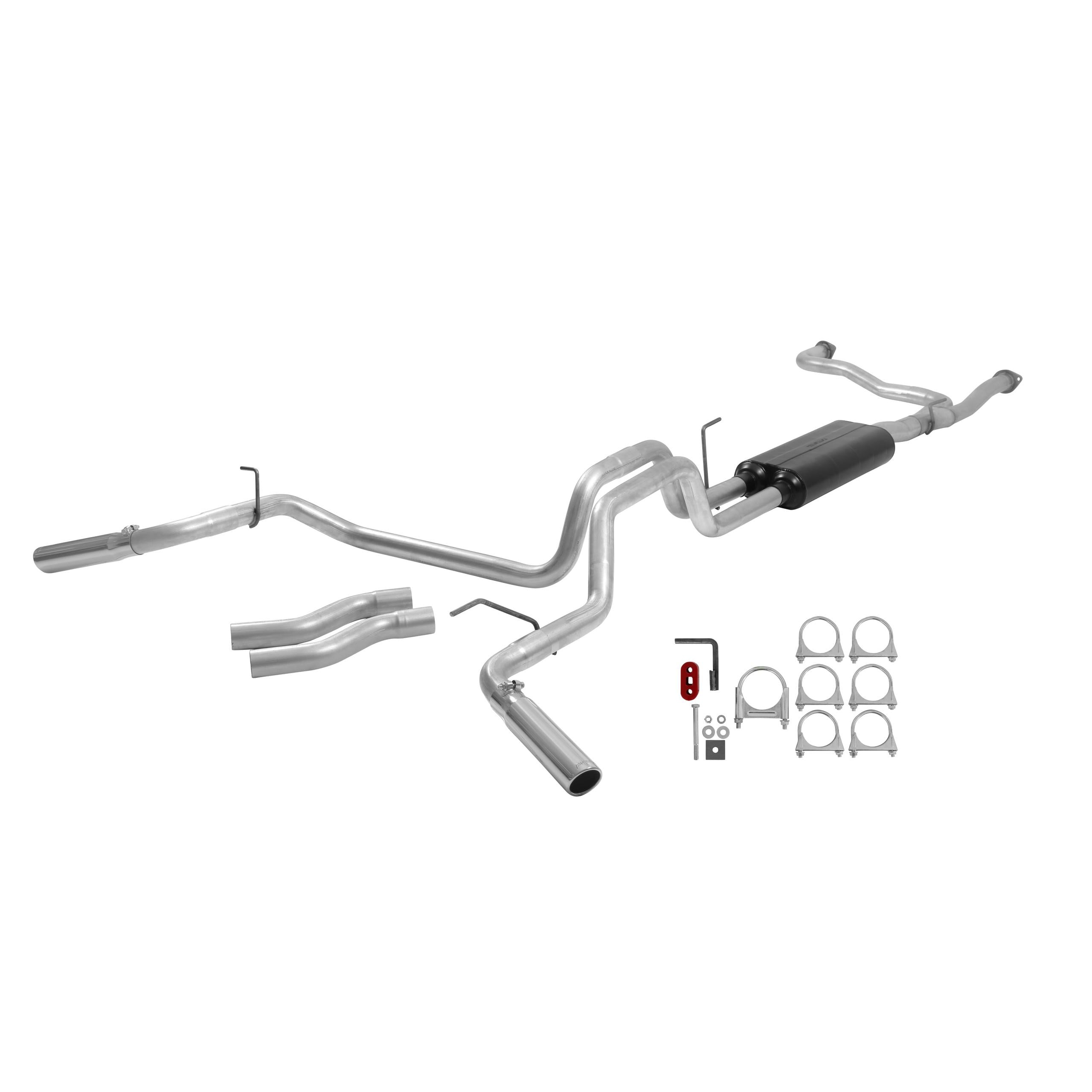 Flowmaster Cat-back System - Dual Rear/Side Exit - American Thunder - Moderate Sound