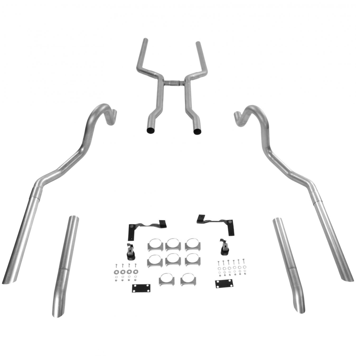 Flowmaster Header-back System - 2.50 in. Dual Rear Exit - Pipes Only No Mufflers