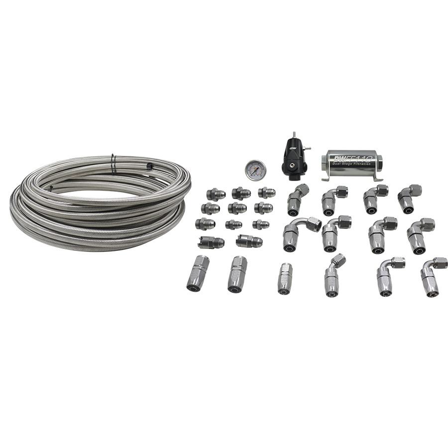 DeatschWerks X2 Series Pump Module -8AN feed with -6AN return CPE Plumbing Kit for 2006+ Hemi, 2008-21 Challenger, 2006-21 Charger, 2006-19 300 - 6-613