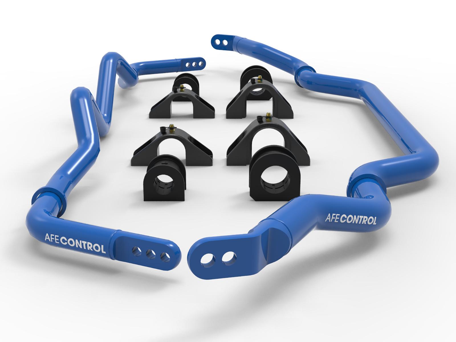 aFe CONTROL Front and Rear Sway Bar Set Blue (2016-2021 Q50, Q60 RWD) - 440-711001-L