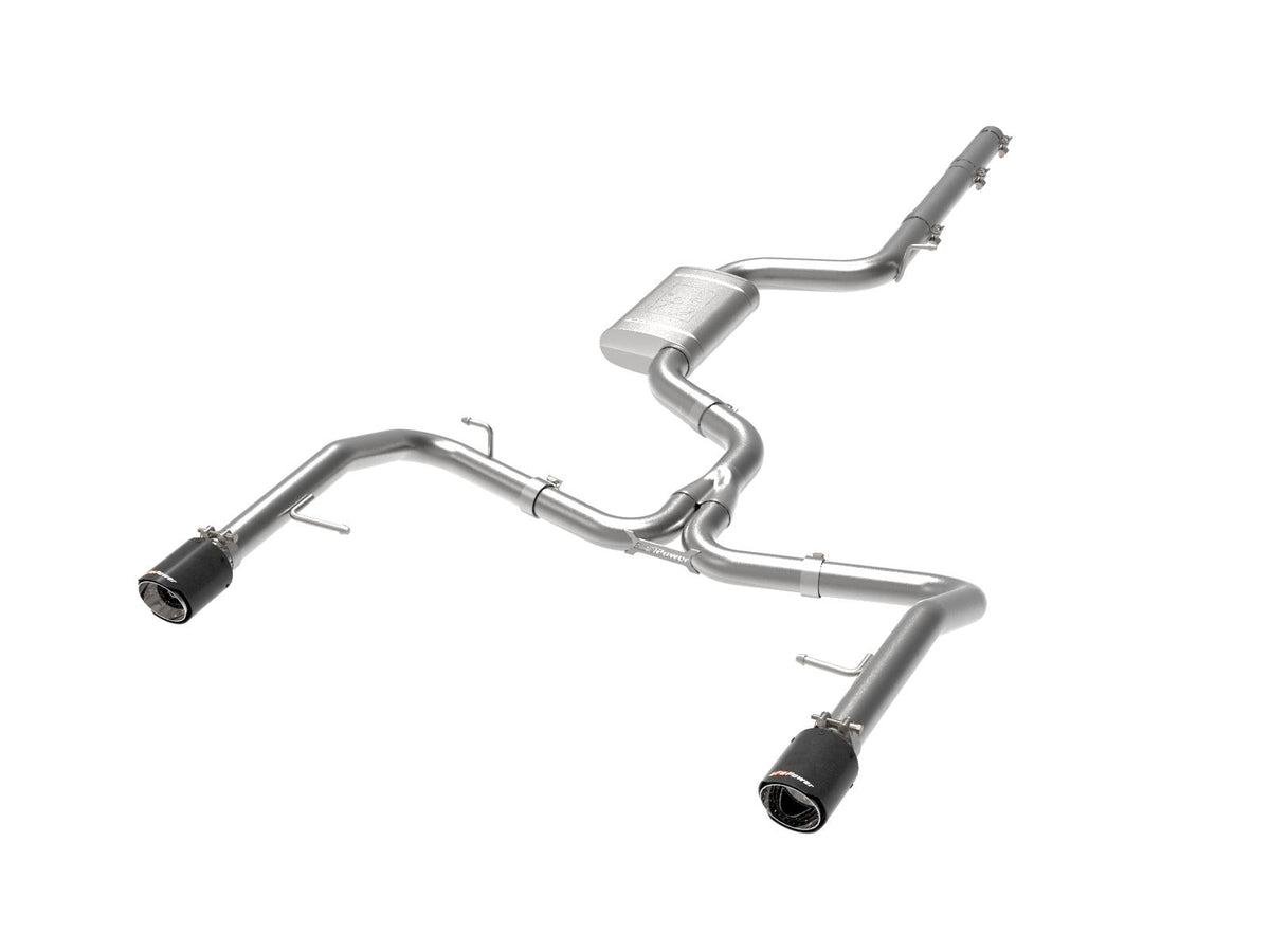 AFE MACH Force-Xp 3 IN to 2-1/2 IN Stainless Steel Cat-Back Exhaust System Carbon (VW Jetta GLI (MKVII) 19-20 L4-2.0L (t)) - 49-36432-C